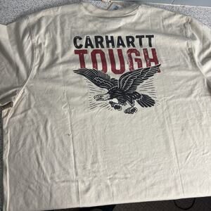 NWT CARHARTT Irvine Relaxed Eagle Shirt XL TK7439 New Flaw Work Tan